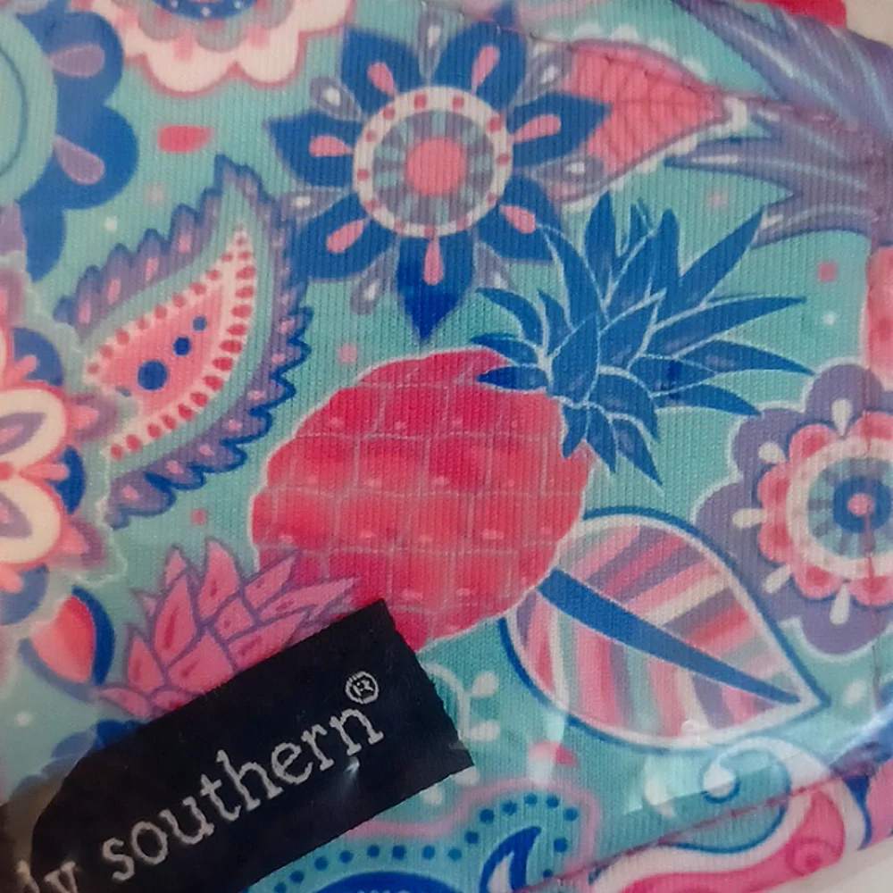 Simply Southern face mask pineapple and floral print simply soft mask new w/ tag